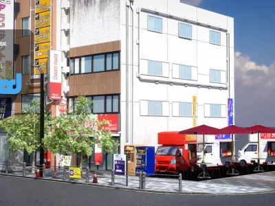 Japanese Streetscape Akihabara 0002 3D model