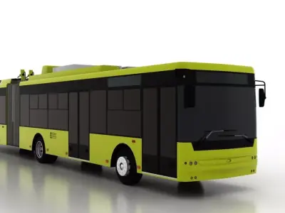 Trolleybus Bogdan T90110 Low Low-poly 3D model