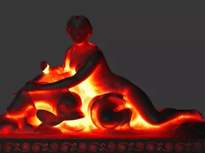 lava statue Low-poly 3D model