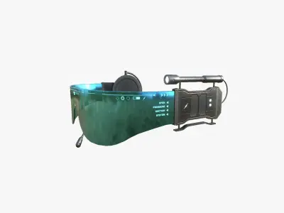 SciFi Glasses D09 Steel Dark - Character Design Fashion Low-poly 3D model