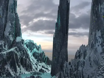 Colossal Cliffs Kit bash 3D model