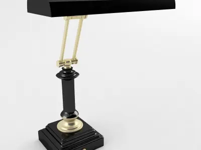 Banker Style Adjustable Lamp 3D model