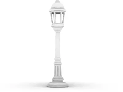 Lamppost street lamp 3D print model