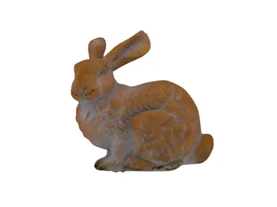 Rabbit sculpture Low-poly 3D model