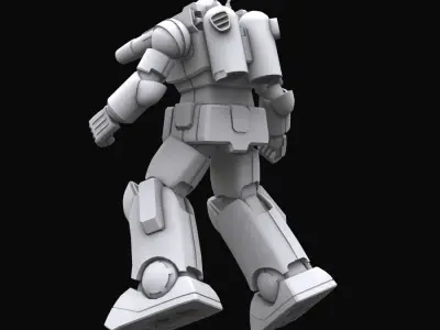 Gundam mobile suit MS RX 77 2 model 3D model