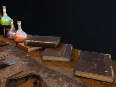 Medieval Medical 3D model Low-poly 3D model