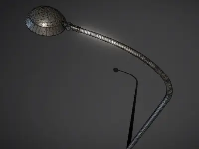 Street Light 15 version 17 10m with pole 1 Low-poly 3D model