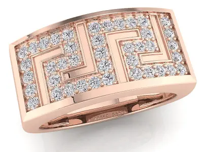 Small fancy mans ring 3D print model