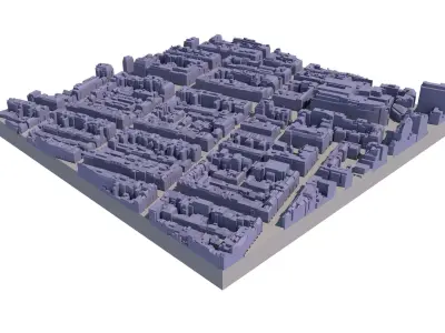 London city tile Level 2 block TQ2881 North East 3D model
