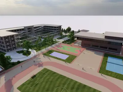 School-University -High School 3D model