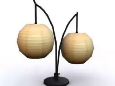 chinese tablelamp 3D Low-poly 3D model