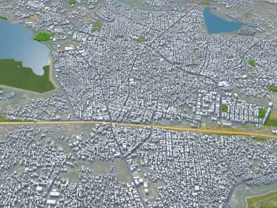 Warangal Telangana India 20km Low-poly 3D model