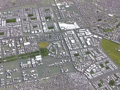 Noida - 3D City Model Low-poly 3D model