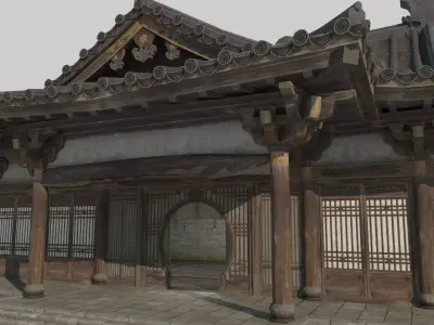 Asian Ancient Architecture Reception Room 3D model