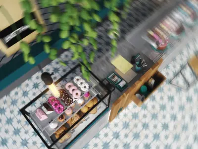 Bar counter 3D model