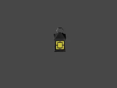 Lantern Low-poly 3D model 4