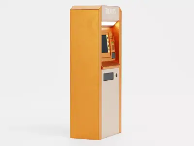 Ticket Machine Low-poly 3D model