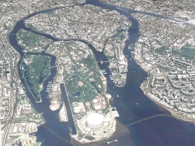 Cityscape Sankt-Peterburg Russia  3D model