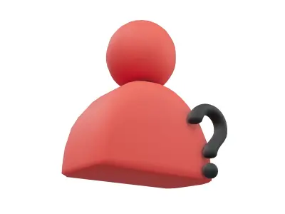 Cant Find User Icon v1 006 Low-poly 3D model