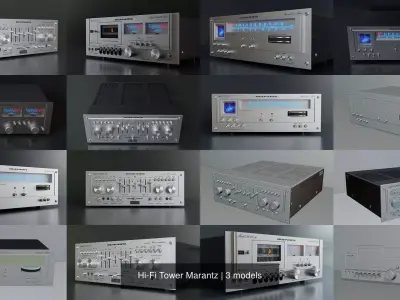 Hi-Fi Tower Marantz 3D Model Pack