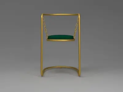 Set chair and table Free 3D model