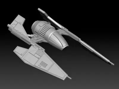 28mm Scale Ancient Starfighter 3D print model