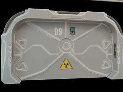 SCI-FI Gate Low-poly 3D model