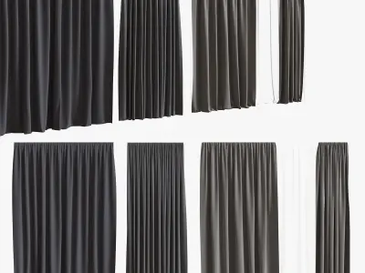 curtain set 01 3D model