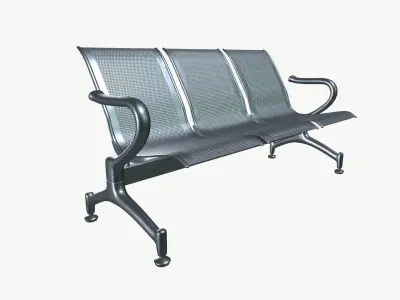 waiting area chair Low-poly 3D model