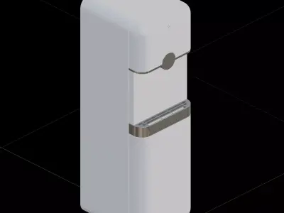 White Retro Water Dispenser 3D model