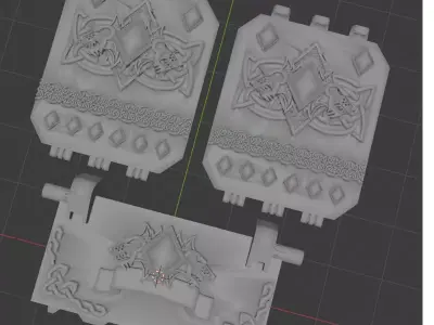 Space Vikings ground pounder doors - Morkai 3D print model