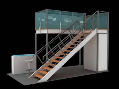 Maxima structure 3x6 double deck 3D model