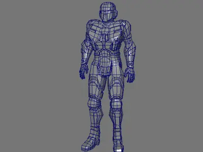 Robot Soldier Low-poly 3D model