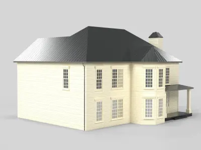 Cottage House Design 12T5  Low-poly 3D model
