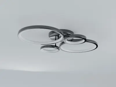 Modern led chandelier low poly Low-poly 3D model