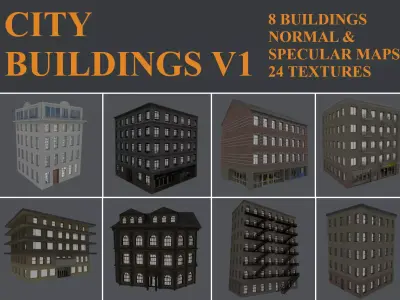 building collection vol1 Low-poly 3D model