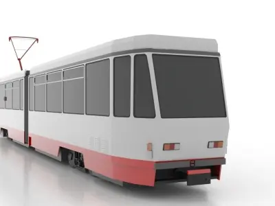 Tatra KT4DMC Low Low-poly 3D model