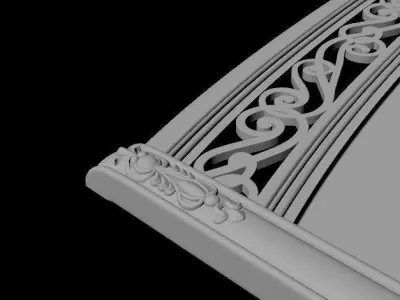 bed headboard 3D model