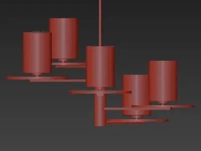 Decorators Collection 6 four light chandelier with shades 3D model