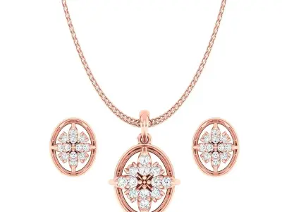 Light wt Pendant Earrings Set 3dm stl obj mtl gltf glb renders  3D print model