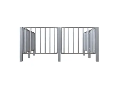 Iron Street Fence V4 001 Low-poly 3D model