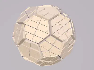 Sphere Scifi Object No 1 Cinema 4D FBX OBJ MTL STL 3DS 3D model