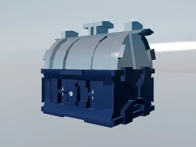 Sci-Fi Vault model Low-poly 3D model