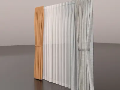 curtain pinch pleat Free 3D model