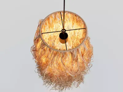 Single Rafia Long Pendant 3D model