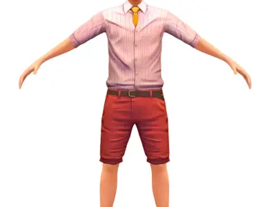 Cartoon Low Poly Style Avatar 015 Low-poly 3D model