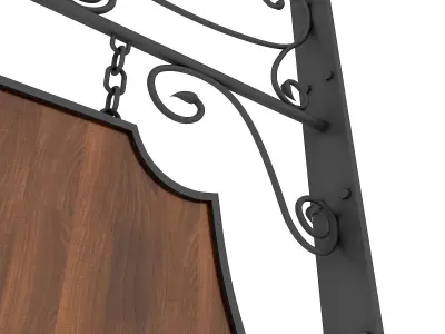 Welcome Sign Low-poly 3D model