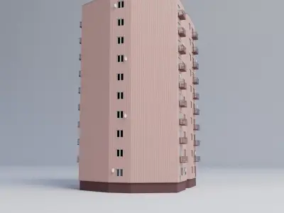 Apartment building 3D model