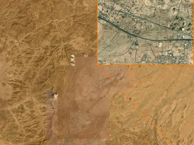 Mecca and the Red Sea coast of Saudi Arabia - tile n21 e40 3D model
