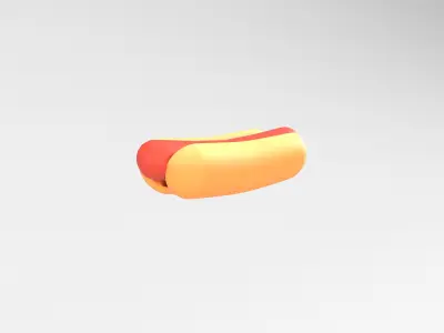 Hotdog v1 002 Low-poly 3D model